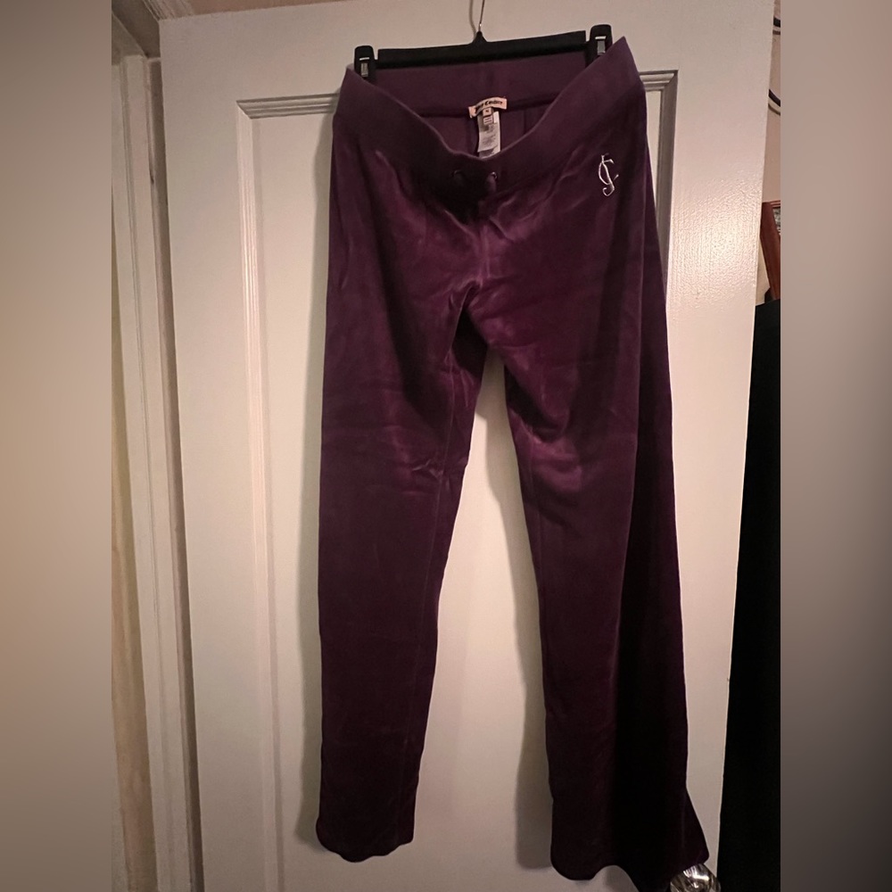 Juicy Couture velour purple track pants size M